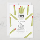 かわいいフリーズレストランお誕生日パーティー 招待状 (正面)