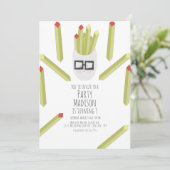 かわいいフリーズレストランお誕生日パーティー 招待状 (スタンド正面)