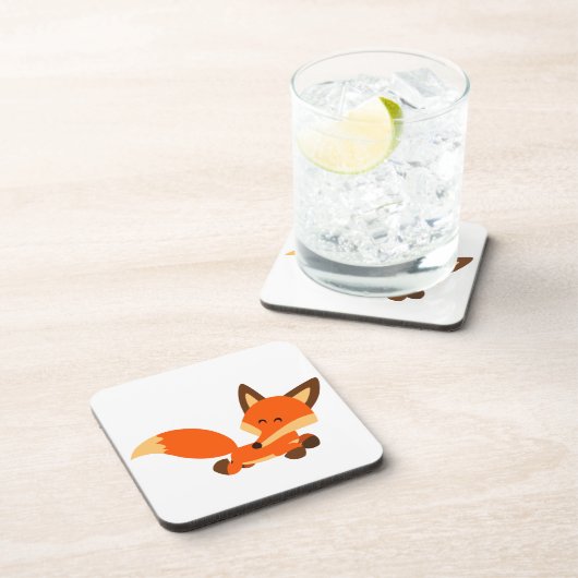 かわいいフリート漫画キツネコースターセット コースター (右側)
