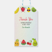 かわいいフルーツありがとう誕生日パーティキッズカード ギフトタグ (裏面)