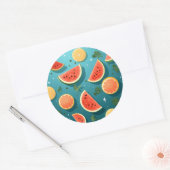 かわいいフルーツのシール ラウンドシール (封筒)