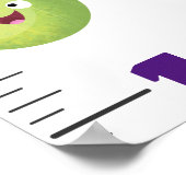 かわいいフルーツアニメイラストレーション成長図 ポスター (角)