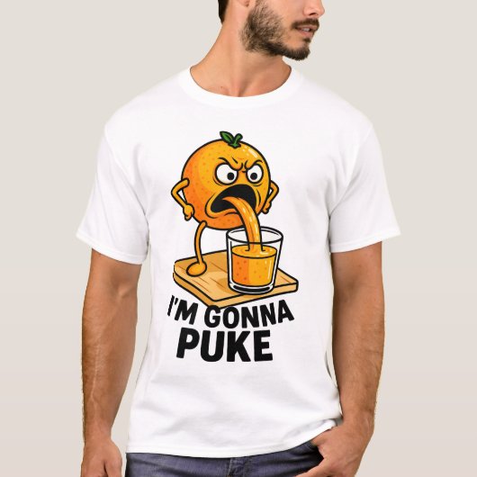 かわいいフルーツオおもしろいレンジジュース Tシャツ (正面)