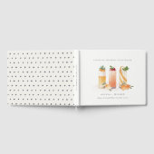 かわいいフルーツカクテルオレンジカップルシャワー ゲストブック (全面)