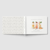 かわいいフルーツカクテル ブラッシュ オレンジ 誕生日どんな年齢でも ゲストブック (全面)