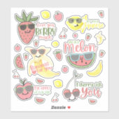 かわいいフルーツカスタムカットのビニールシール シール (シート)