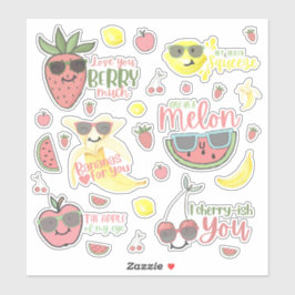かわいいフルーツカスタムカットのビニールシール シール