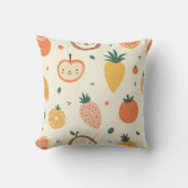 かわいいフルーツキャラクター柄クッション クッション (正面)