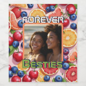 かわいいフルーツテーマワインラベル ワインラベル (シングルラベル)