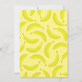 かわいいフルーツバナナ子供の1歳の誕生日パーティー 招待状 (裏面)