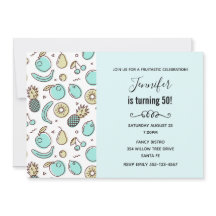 かわいいフルーツパターン夏をテーマにした誕生日