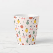かわいいフルーツパターン カフェラテマグ (正面)