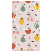 かわいいフルーツパターン スモールペーパーバッグ (裏面)