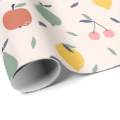 かわいいフルーツパターン ラッピングペーパー (ロールコーナー)