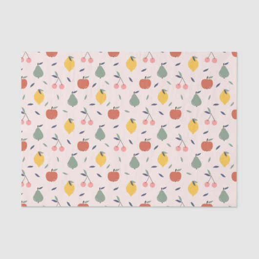かわいいフルーツパターン 薄葉紙 (正面)