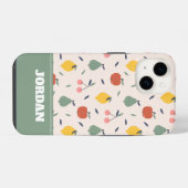 かわいいフルーツパターン iPhoneケース (裏面横)