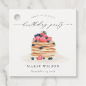 かわいいフルーツパンケーキ水彩任意の年齢誕生日 フェイバータグ (正面)