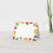 かわいいフルーツフルーツ2nd誕生日 サンキューカード (裏面)