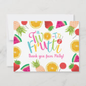 かわいいフルーツフルーツ2nd誕生日 サンキューカード (正面)