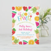 かわいいフルーツフルーツ2nd誕生日 招待状 (スタンド正面)