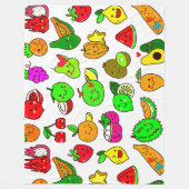 かわいいフルーツブランケット！ フリースブランケット (正面)