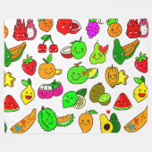 かわいいフルーツブランケット！ フリースブランケット (正面(横))