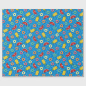 かわいいフルーツプール浮き ラッピングペーパー (フラット)