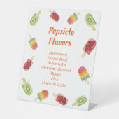 かわいいフルーツポプシクルのフレーバー夏のパーティー 台座サイン (正面)