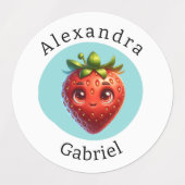 かわいいフルーツラベル ラベル (デザイン2)