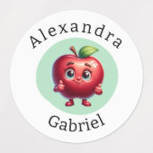 かわいいフルーツラベル ラベル (デザイン1)