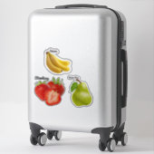 かわいいフルーツ大8" x 8"カスタムビニール切りステッカー シール (スーツケース)