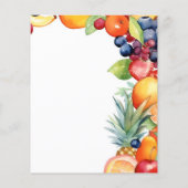 かわいいフルーツ好きのベンダーの文房具紙シート (裏面)