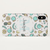 かわいいフルーツ柄の夏らしいモノグラム Case-Mate iPhoneケース (裏面(横))