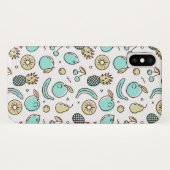 かわいいフルーツ柄の夏らしい線画 Case-Mate iPhoneケース (裏面(横))