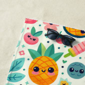 かわいいフルーツ柄 個人名入れ 夏 ビーチタオル (インサイチュ)