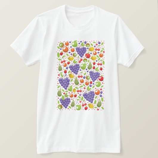 かわいいフルーツ柄 Tシャツ (デザイン正面)