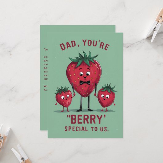 かわいいフルーツ特別な父の日カード カード (正面/裏面インサイチュ)