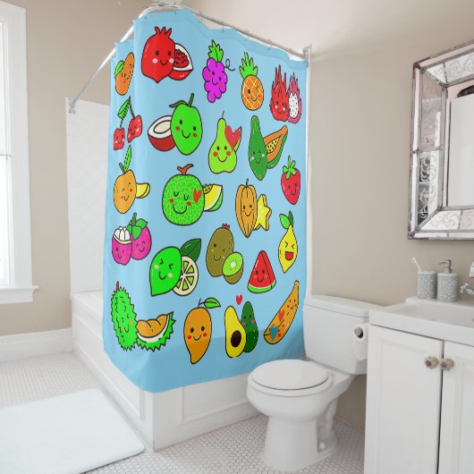 かわいいフルーツ！ シャワーカーテン (インサイチュ)