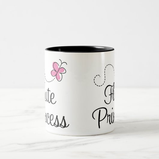 かわいいフルートのプリンセス ツートーンマグカップ (中央)