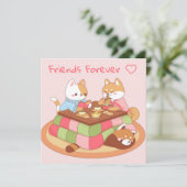 かわいいフレンズのホリデーカード シーズンカード (スタンド正面)