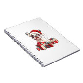 かわいいフレンチサンタおもしろいハットクリスマスブフランスのル ノートブック (右側)