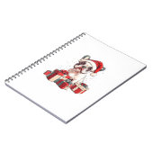 かわいいフレンチサンタおもしろいハットクリスマスブフランスのル ノートブック (左側)