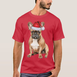 かわいいフレンチブルドッグのクリスマス Tシャツ