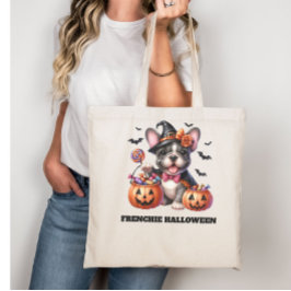 かわいいフレンチブルドッグのハロウィンキャンディウィッチ トートバッグ