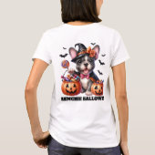 かわいいフレンチブルドッグのハロウィンキャンディウィッチ Tシャツ (裏面)