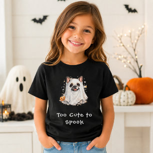かわいいフレンチブルドッグのハロウィンゴースト Tシャツ