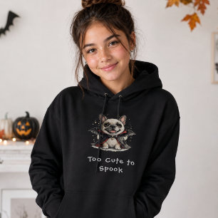 かわいいフレンチブルドッグのハロウィン吸血鬼コウモリ パーカ