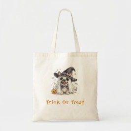 かわいいフレンチブルドッグのハロウィン魔女のトリック・トリート トートバッグ