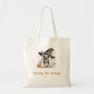 かわいいフレンチブルドッグのハロウィン魔女のトリック・トリート トートバッグ