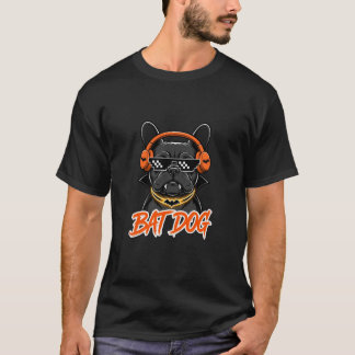 かわいいフレンチブルドッグのハロウィン バット ドッグ ヴァンパイア Tシャツ
